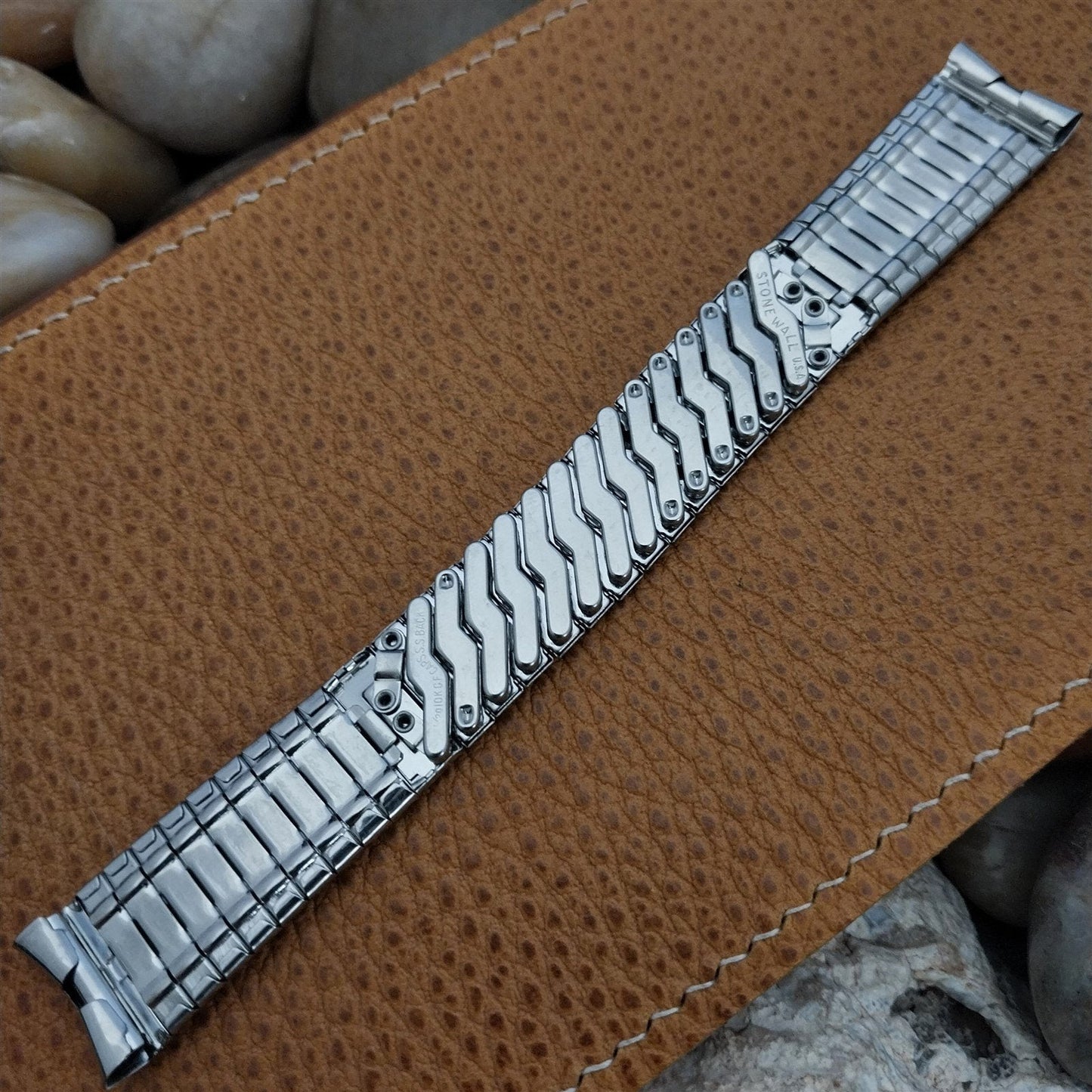 17.2mm 1960s Vintage Stainless Steel Stonewall Unused Classic Watch Band