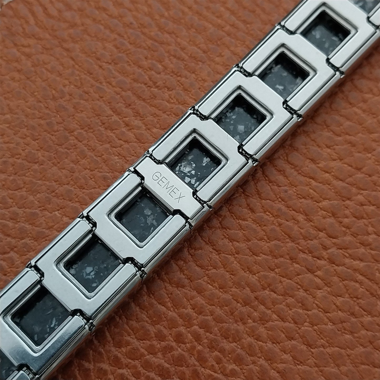 5/8" Stainless Steel Monte Carlo Unused 1950s mcm Vintage Watch Band