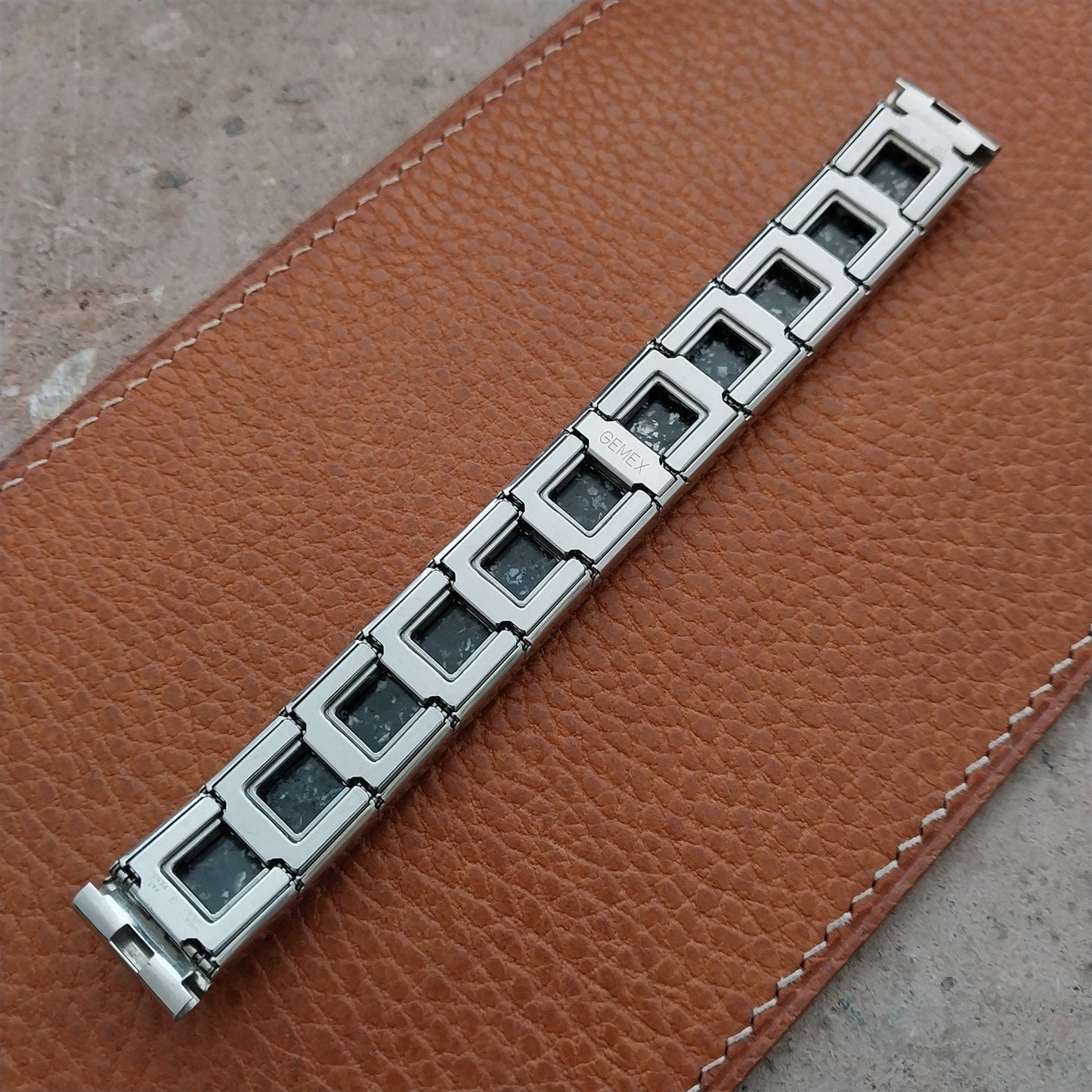 5/8" Stainless Steel Monte Carlo Unused 1950s mcm Vintage Watch Band