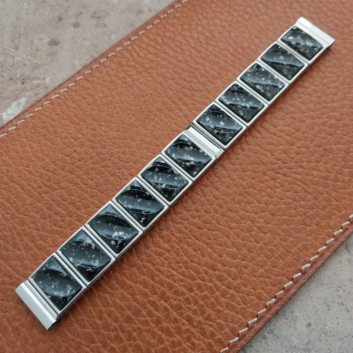5/8" Stainless Steel Monte Carlo Unused 1950s mcm Vintage Watch Band