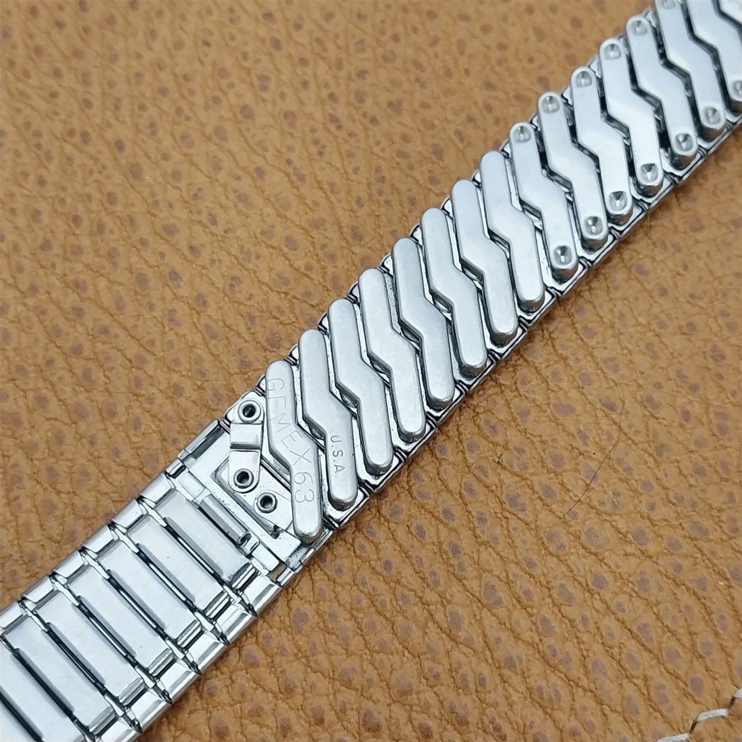 1960s 3/4" Gemex Stainless Steel Scissor Expansion Unused Vintage Watch Band