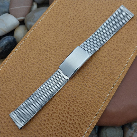 17.2mm Stainless Steel Mesh Gemex USA nos 1960s Vintage Watch Band 11/16"