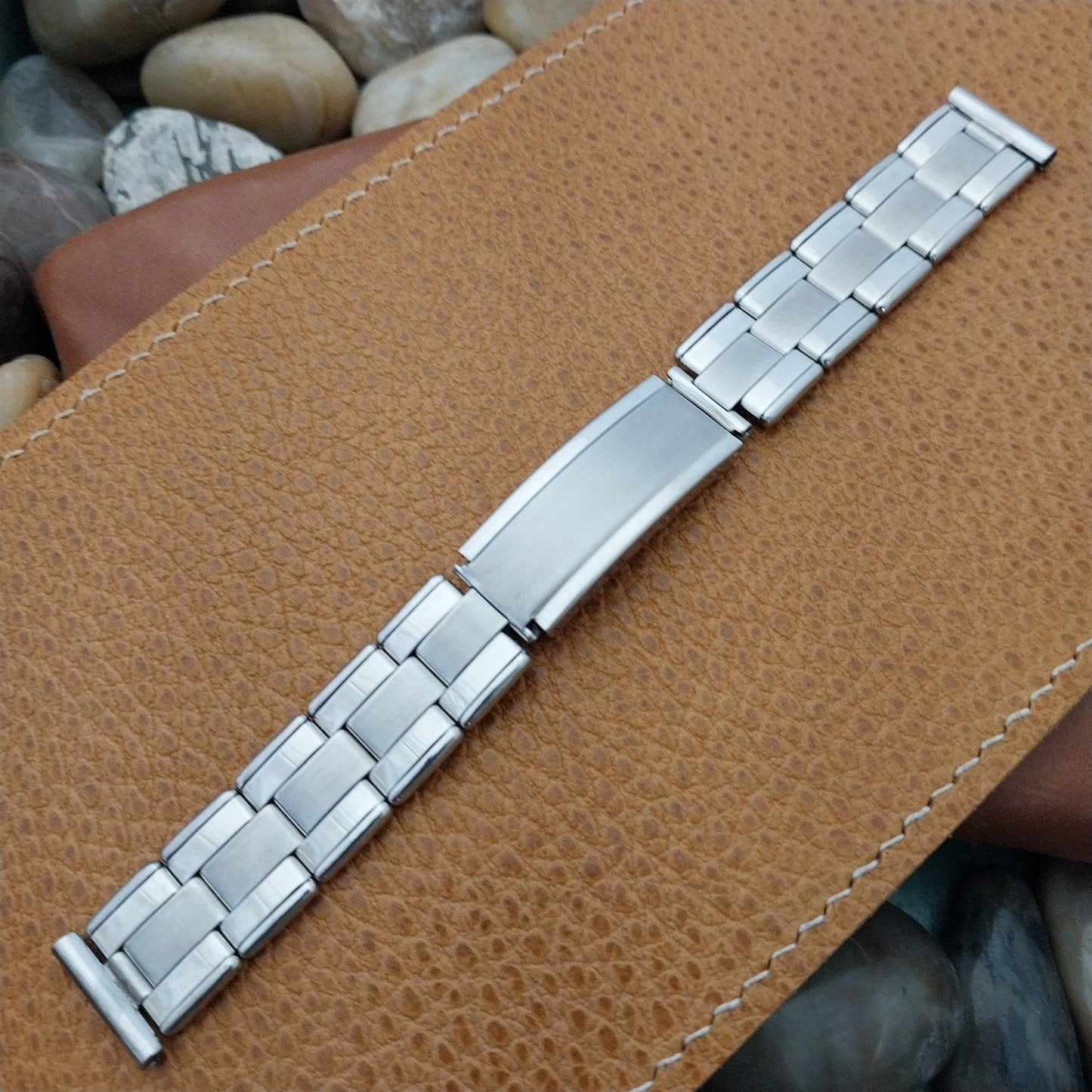 1940s Stainless Steel 5/8" Oyster Spring-Link Unused nos Vintage Watch Band