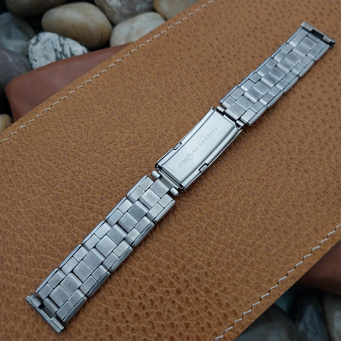 1940s Stainless Steel 5/8" Oyster Spring-Link Unused nos Vintage Watch Band