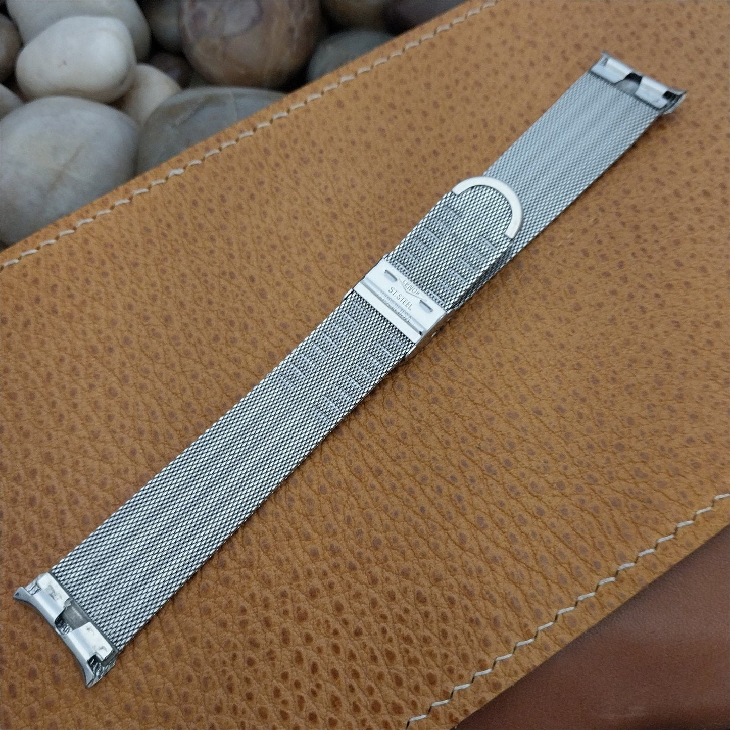 17mm 18mm 19mm Stainless Steel Mesh Hadley USA Unused 1960s Vintage Watch Band