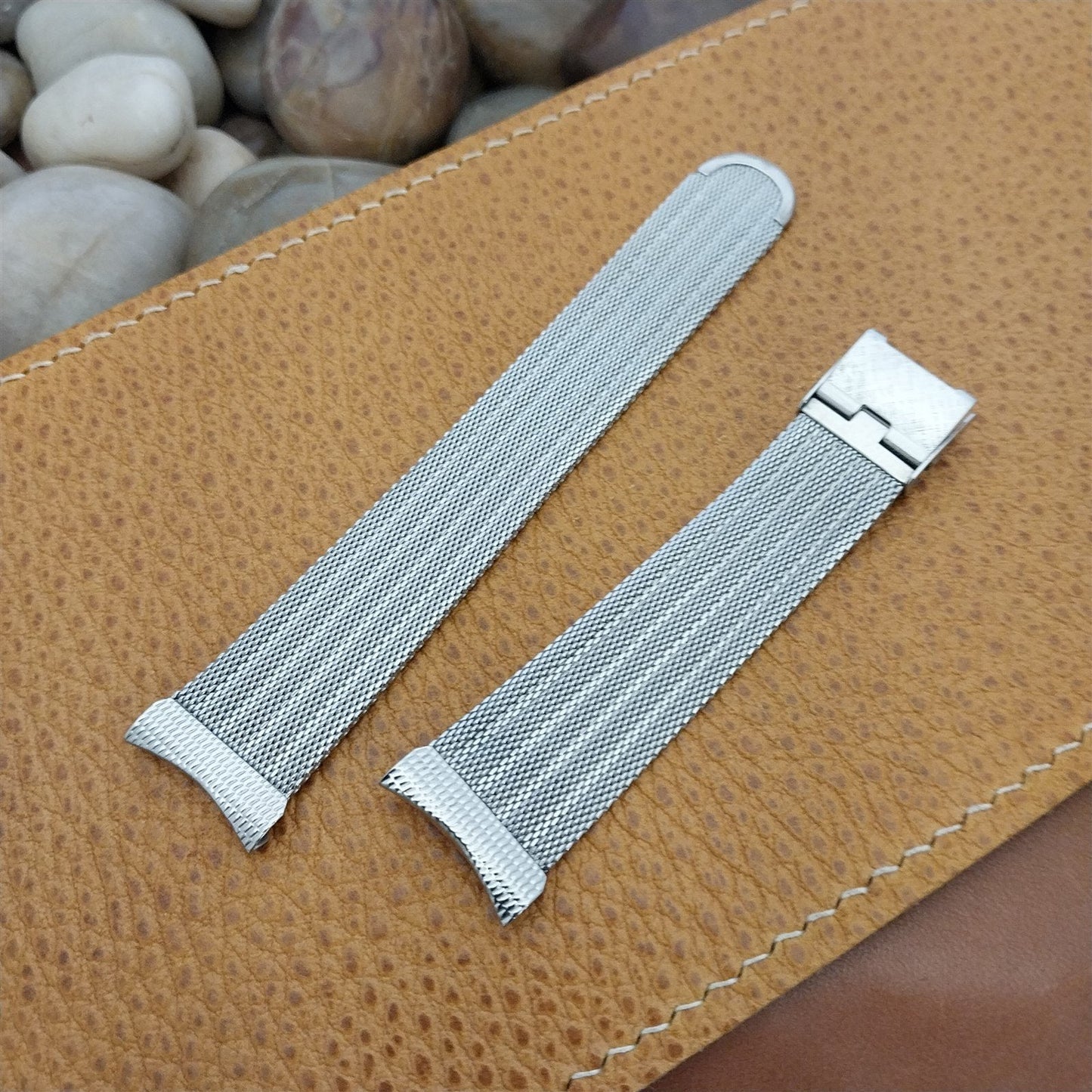 17mm 18mm 19mm Stainless Steel Mesh Hadley USA Unused 1960s Vintage Watch Band
