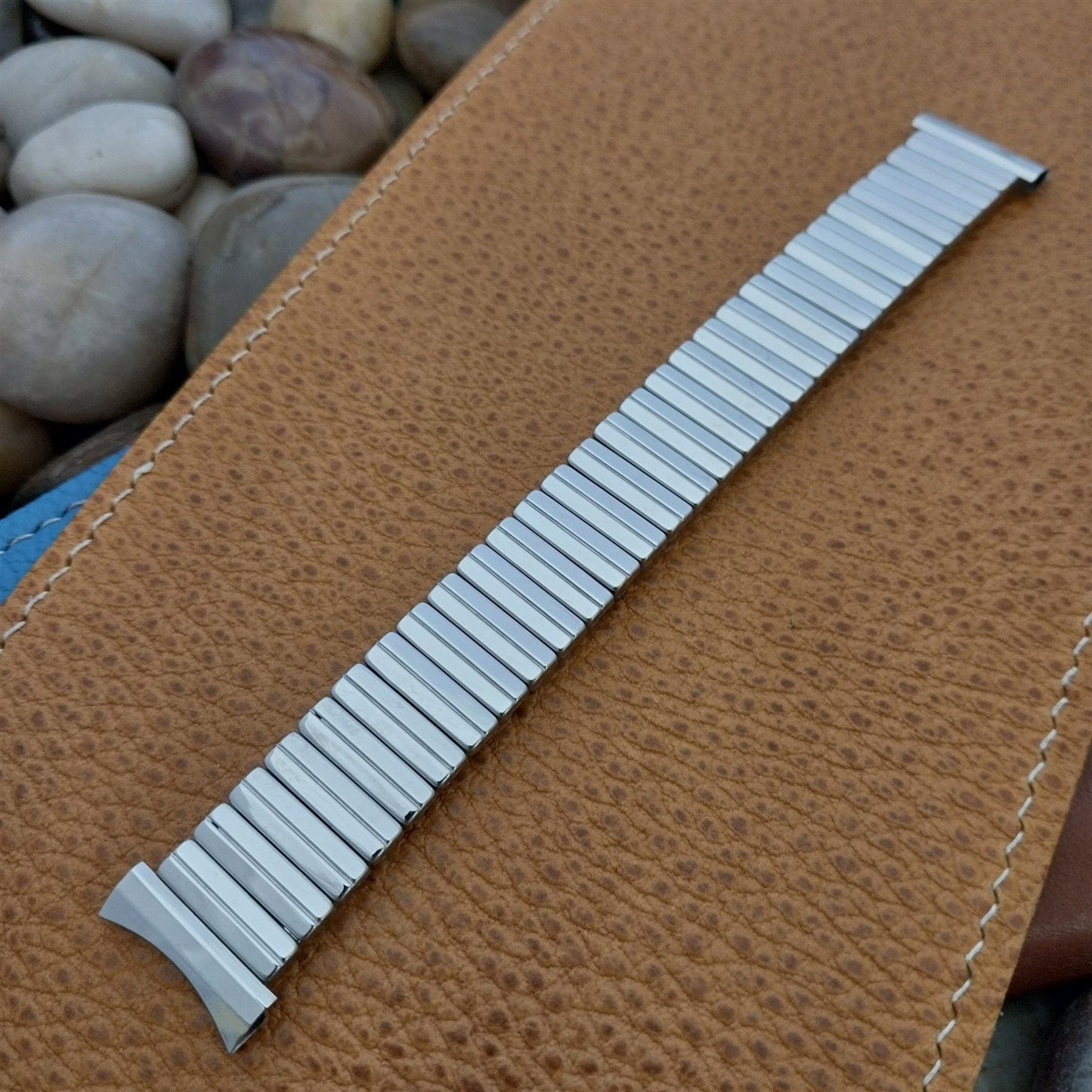 Vintage 1959 Flex-Let 19mm 18mm Stainless Steel Classic Stretch nos Watch Band