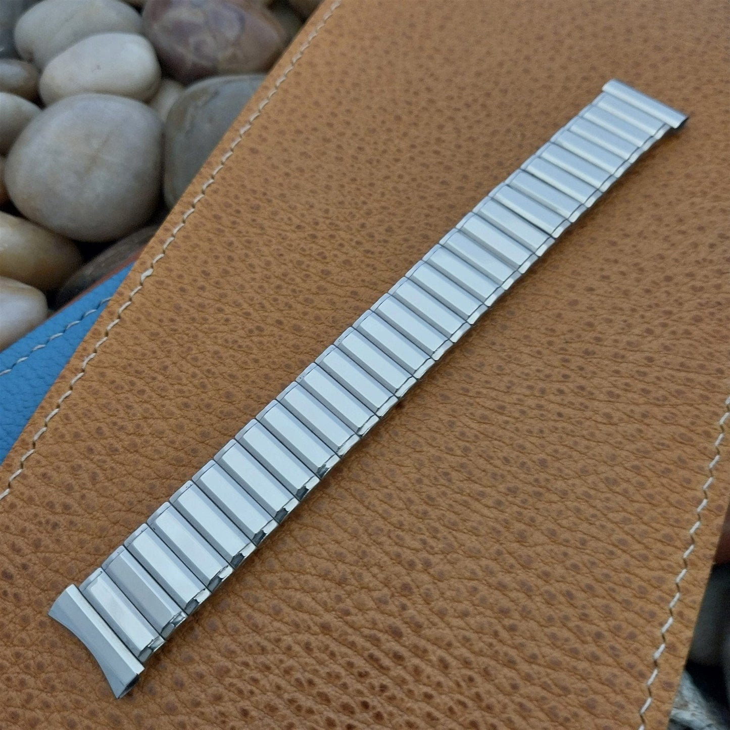 1960 Flex-Let USA Stainless Steel Expansion 17mm Unused nos Vintage Watch Band