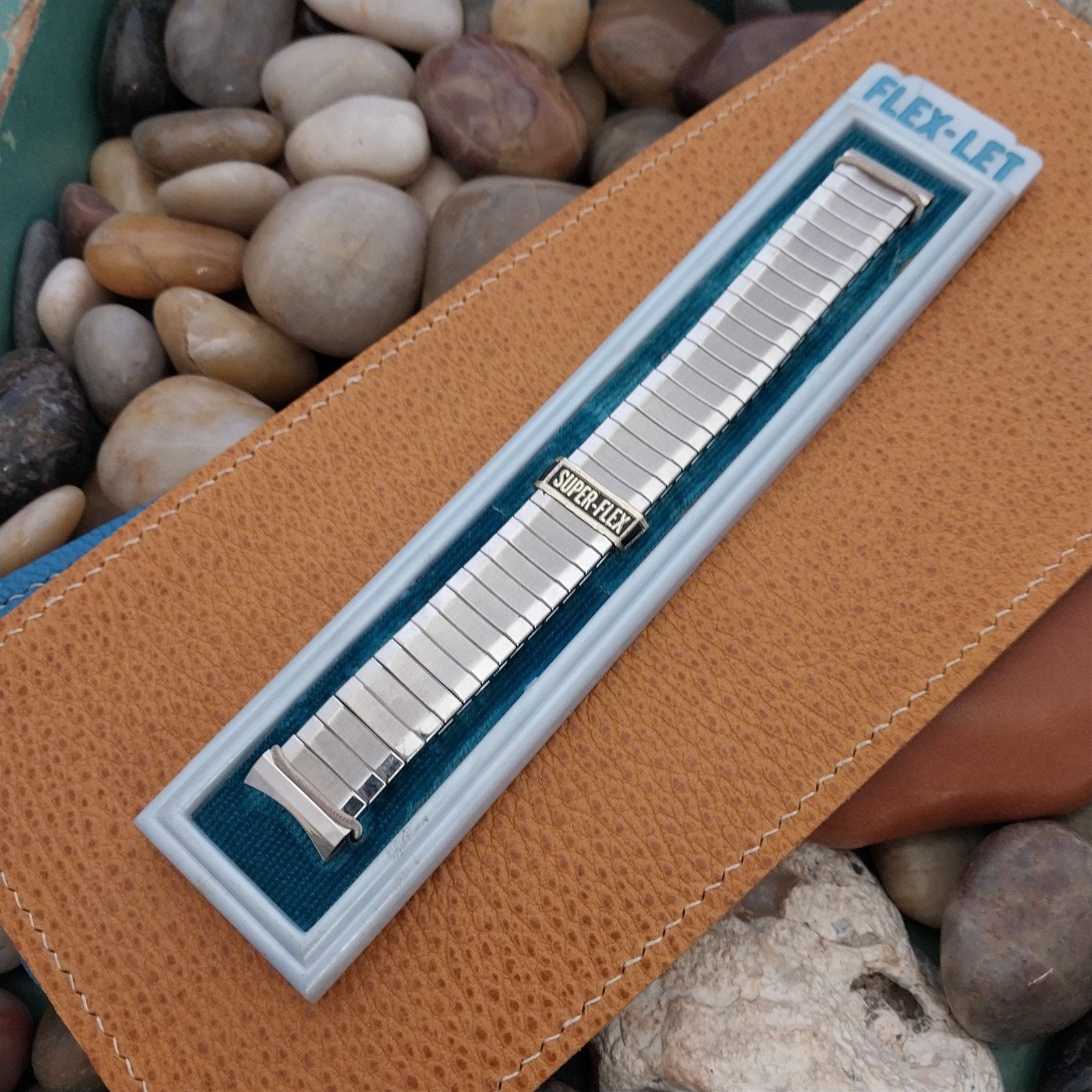 Flex-Let USA Stainless Steel Super-Flex Expansion 17mm Vintage Watch Band nos