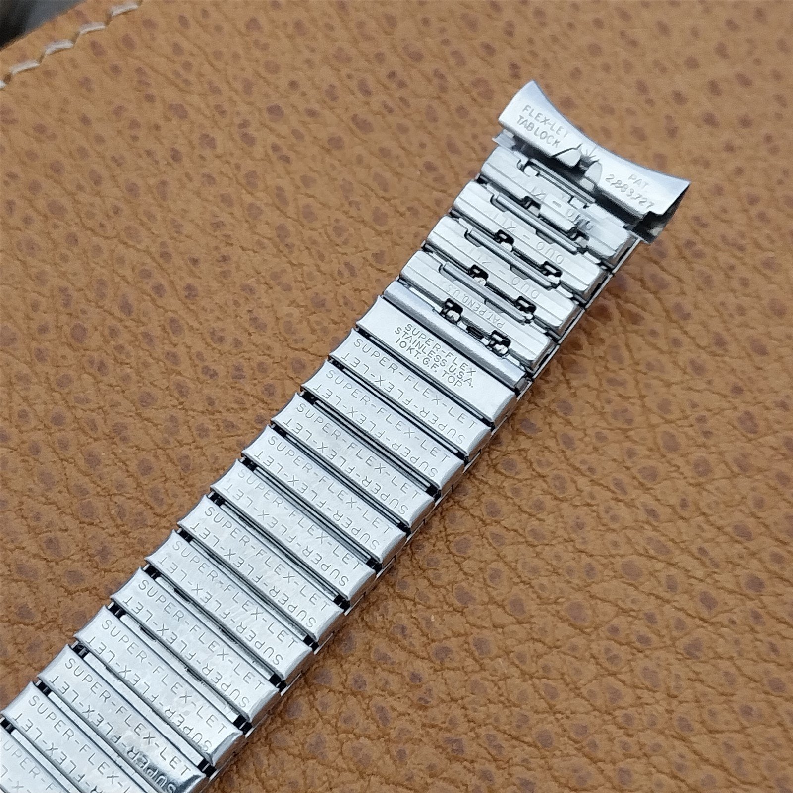 Flex-Let USA Stainless Steel Super-Flex Expansion 17mm Vintage Watch Band nos