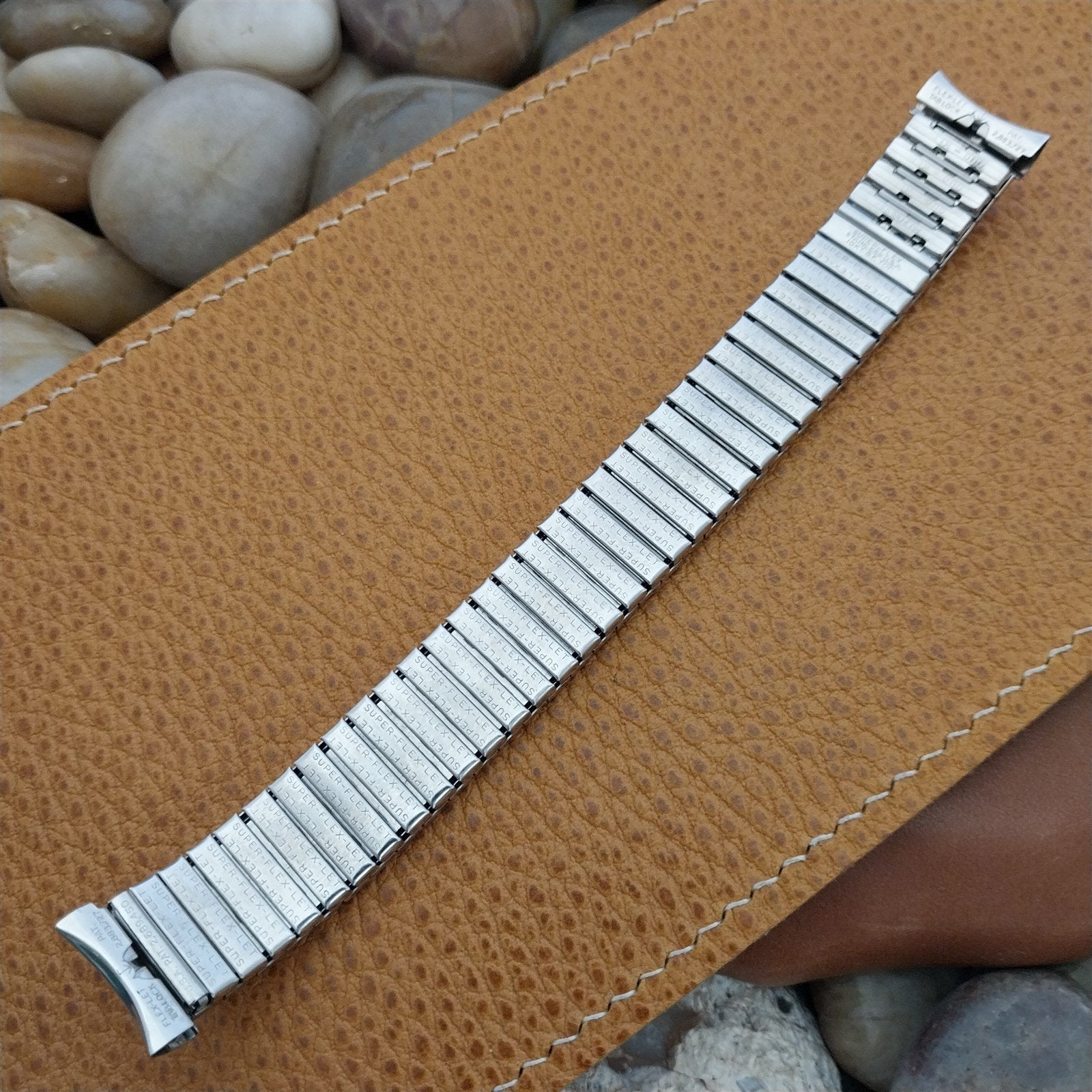 Flex-Let USA Stainless Steel Super-Flex Expansion 17mm Vintage Watch Band nos