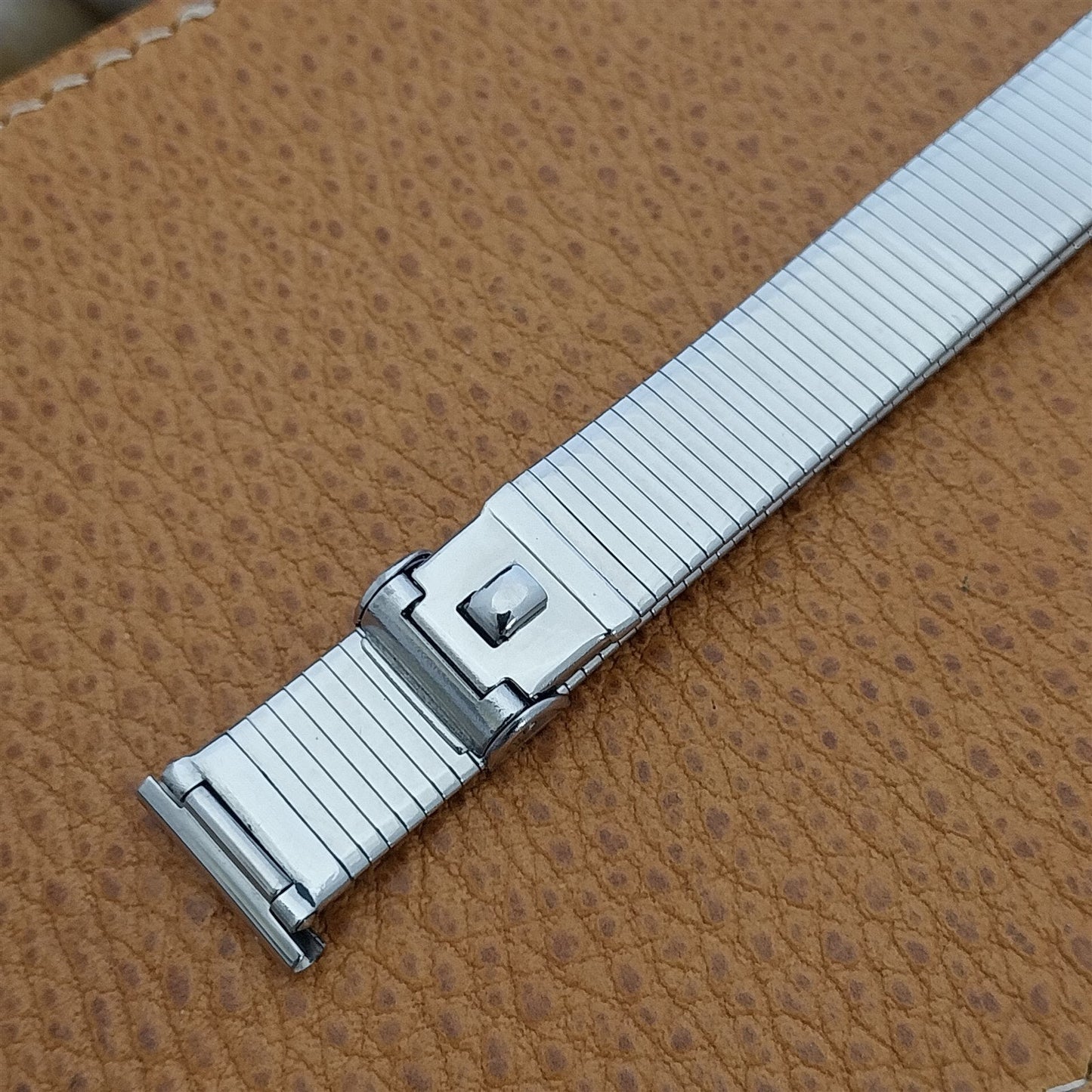 Forstner Komfit 5/8"-9/16" Stainless Steel 1940s-1950s Unused Vintage Watch Band