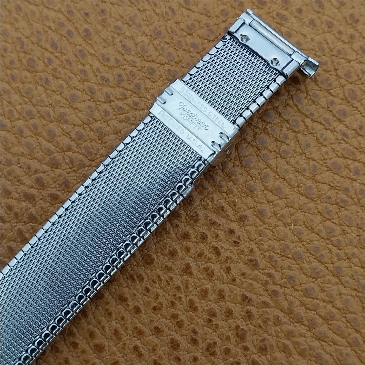 Forstner Komfit 5/8"-9/16" Stainless Steel 1940s-1950s Unused Vintage Watch Band