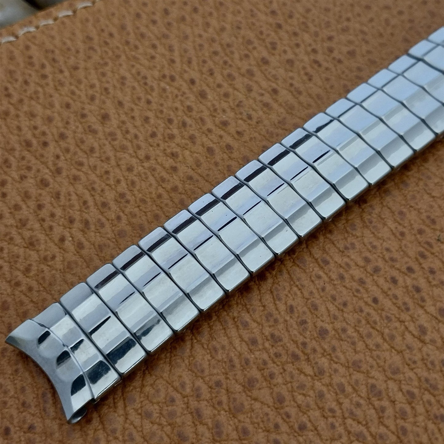 Vintage 1956 5/8" Flex-Let USA Classic Stainless Steel Expansion Watch Band nos