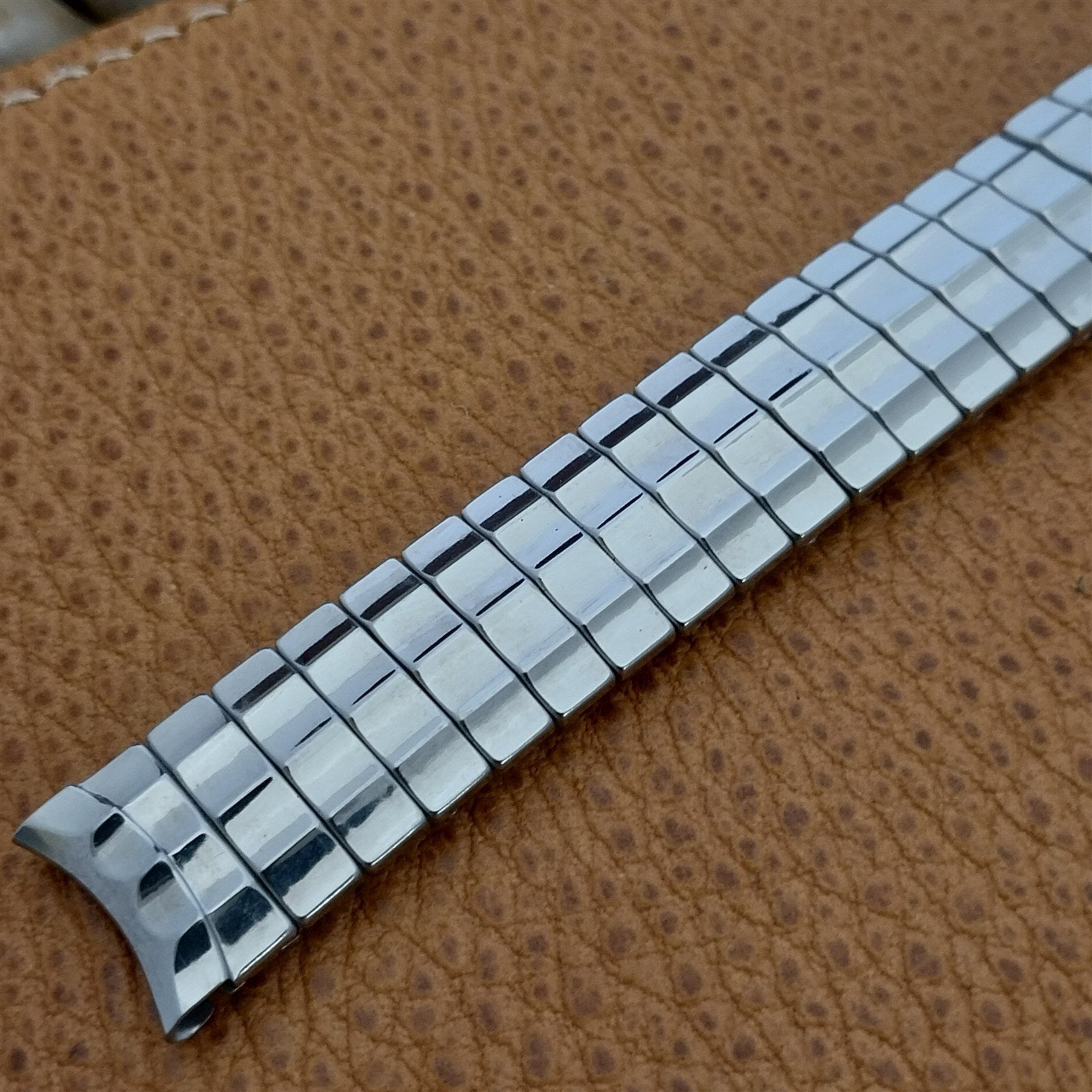 Vintage 1956 5/8" Flex-Let USA Classic Stainless Steel Expansion Watch Band nos