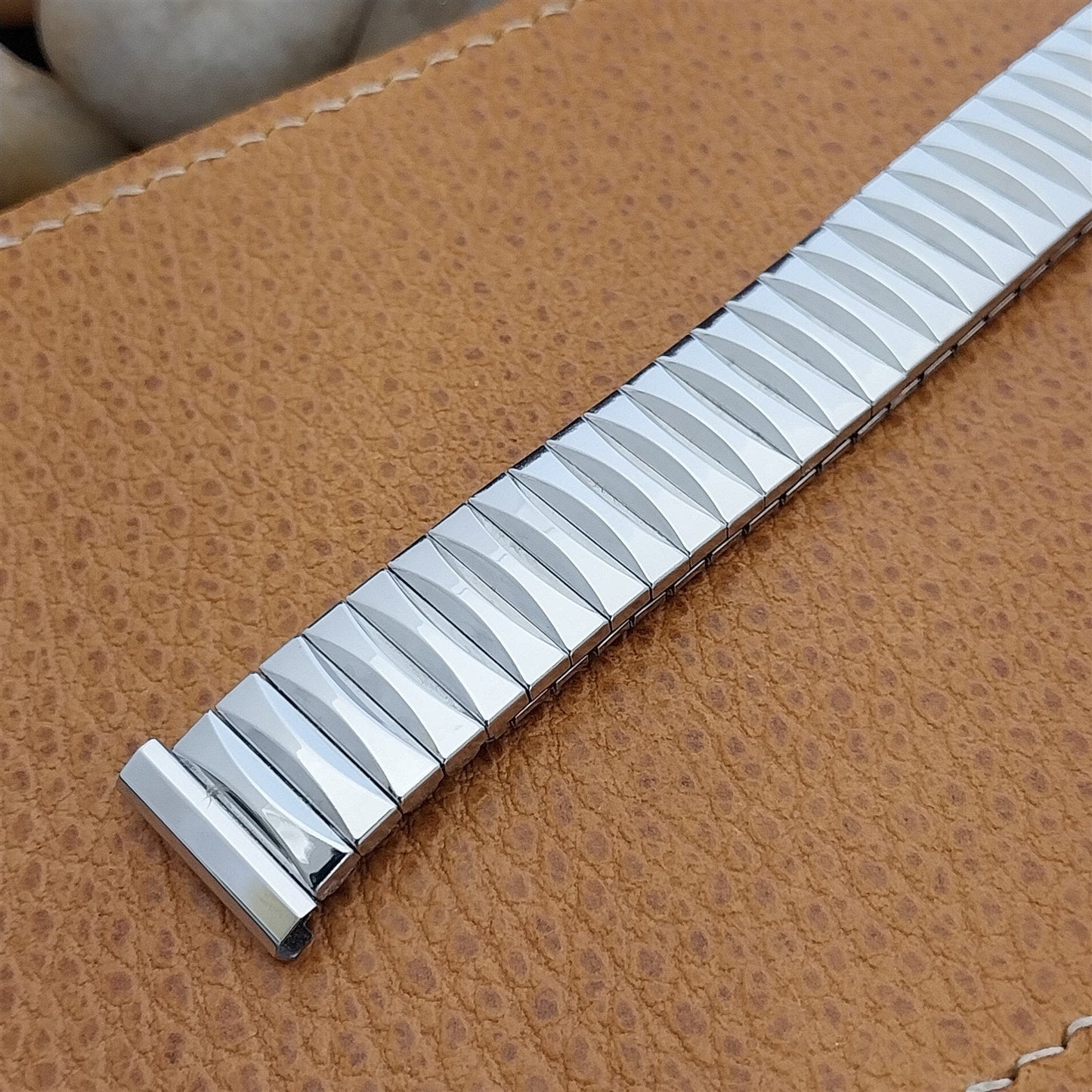 1960s Flex-Let USA Stainless Steel Expansion 17.2mm Vintage Watch Band nos