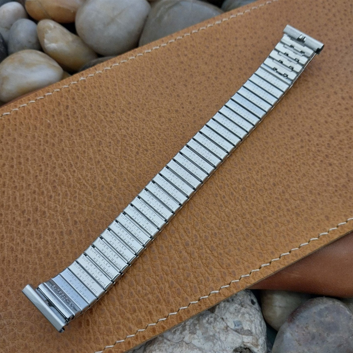 1960s Flex-Let USA Stainless Steel Expansion 17.2mm Unused Vintage Watch Band