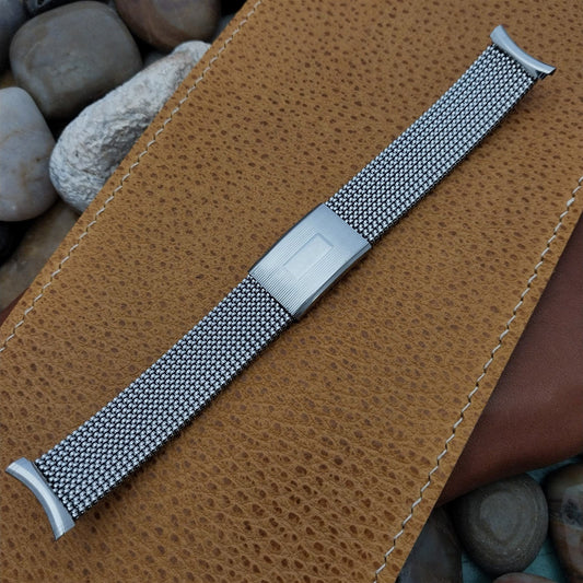 19mm 18mm Stainless Steel Expansion Mesh Evinger USA Unused Vintage Watch Band