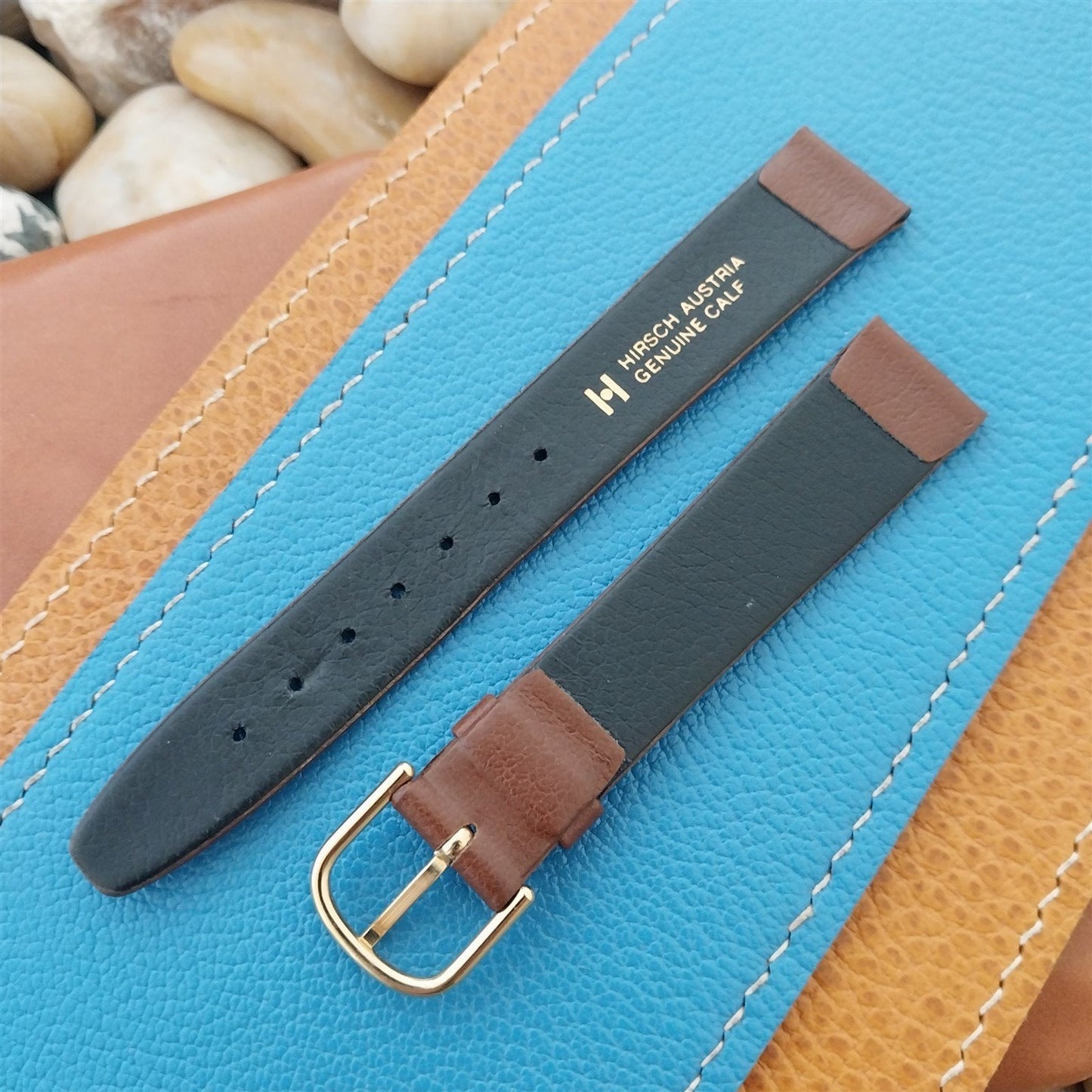 16mm Hirsch Tapered Calf Leather Unused Vintage Watch Band