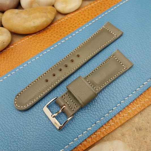 Vintage 11/16" Classic Kreisler Gray Calfskin Leather Short Unused Watch Band