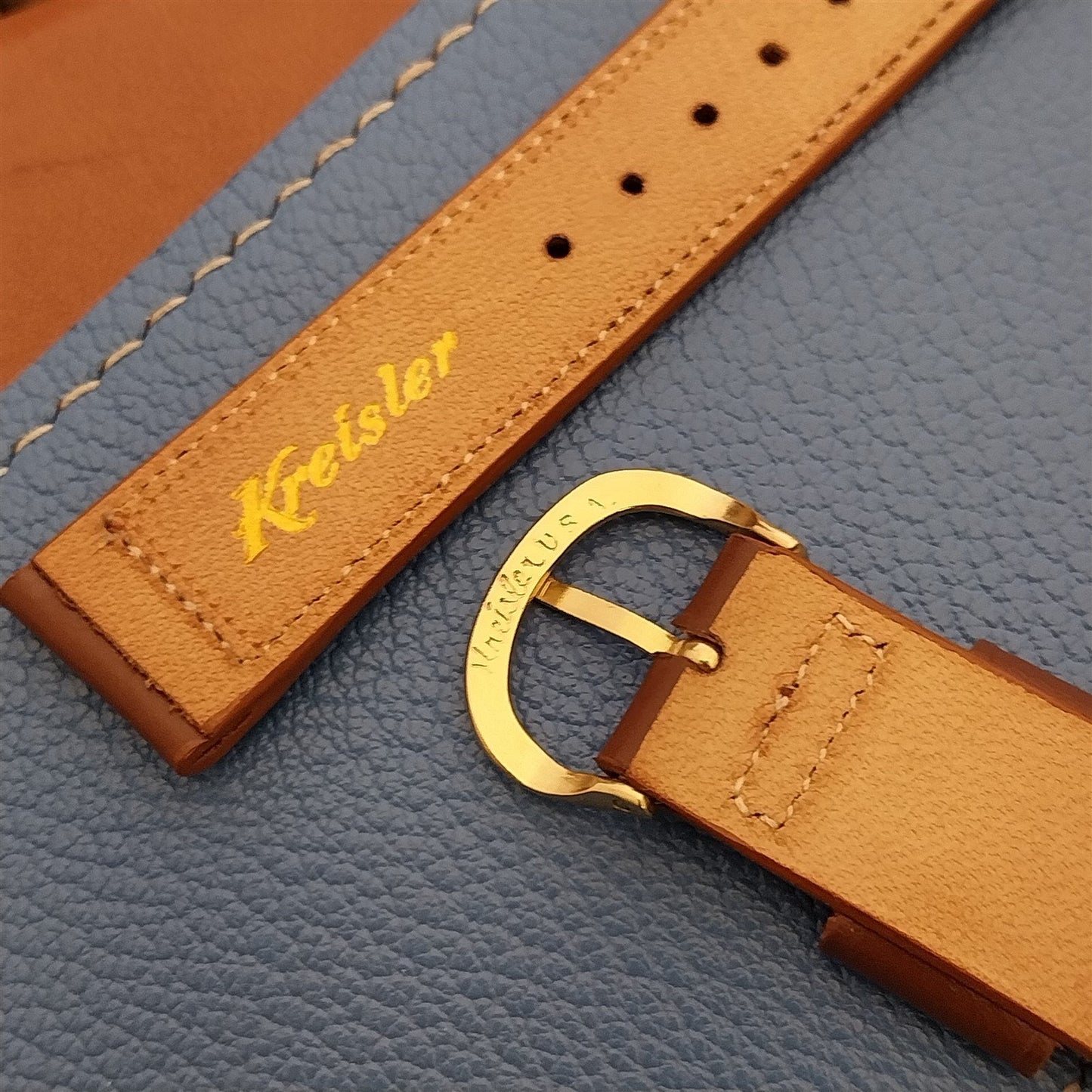 Vintage 5/8" Kreisler Brown Saddle Leather nos Classic Unused Watch Band