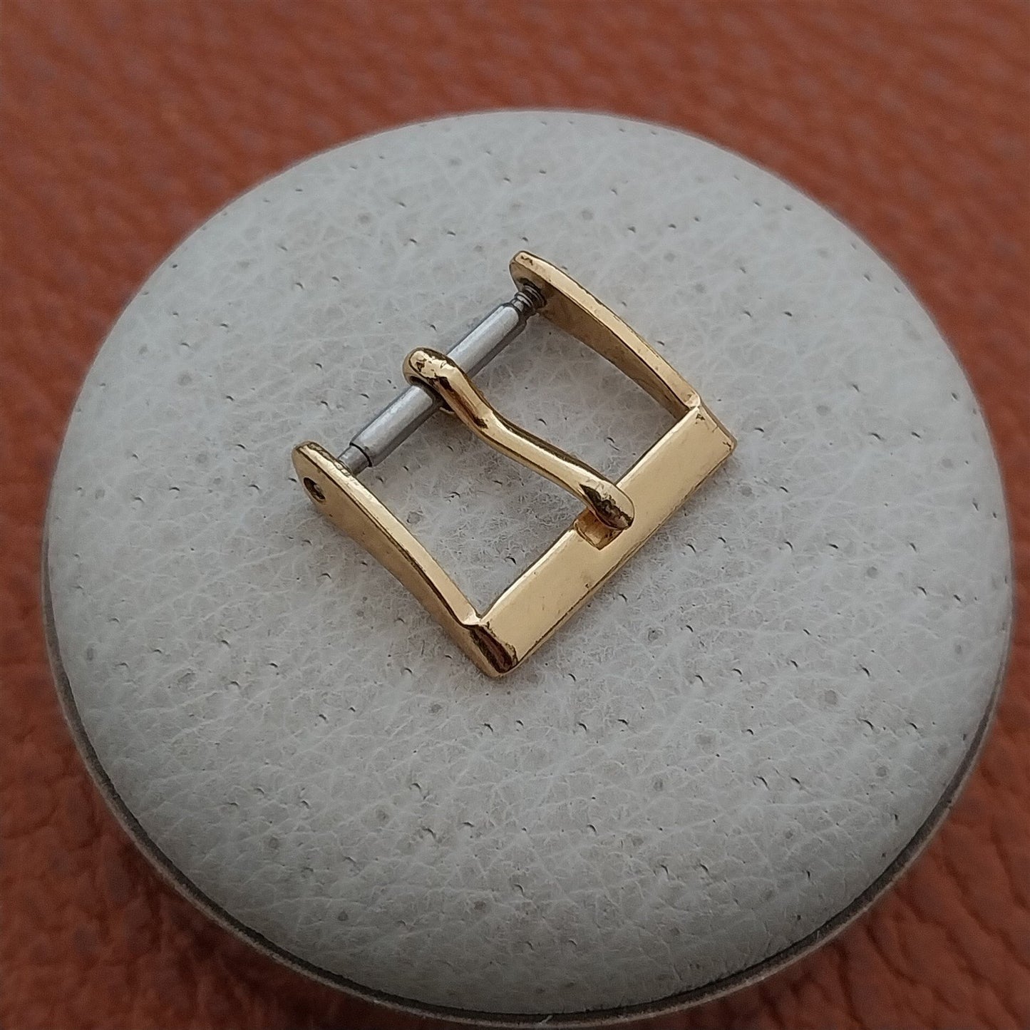 nos 14mm yellow Gold-Tone Vintage Watch Band Buckle