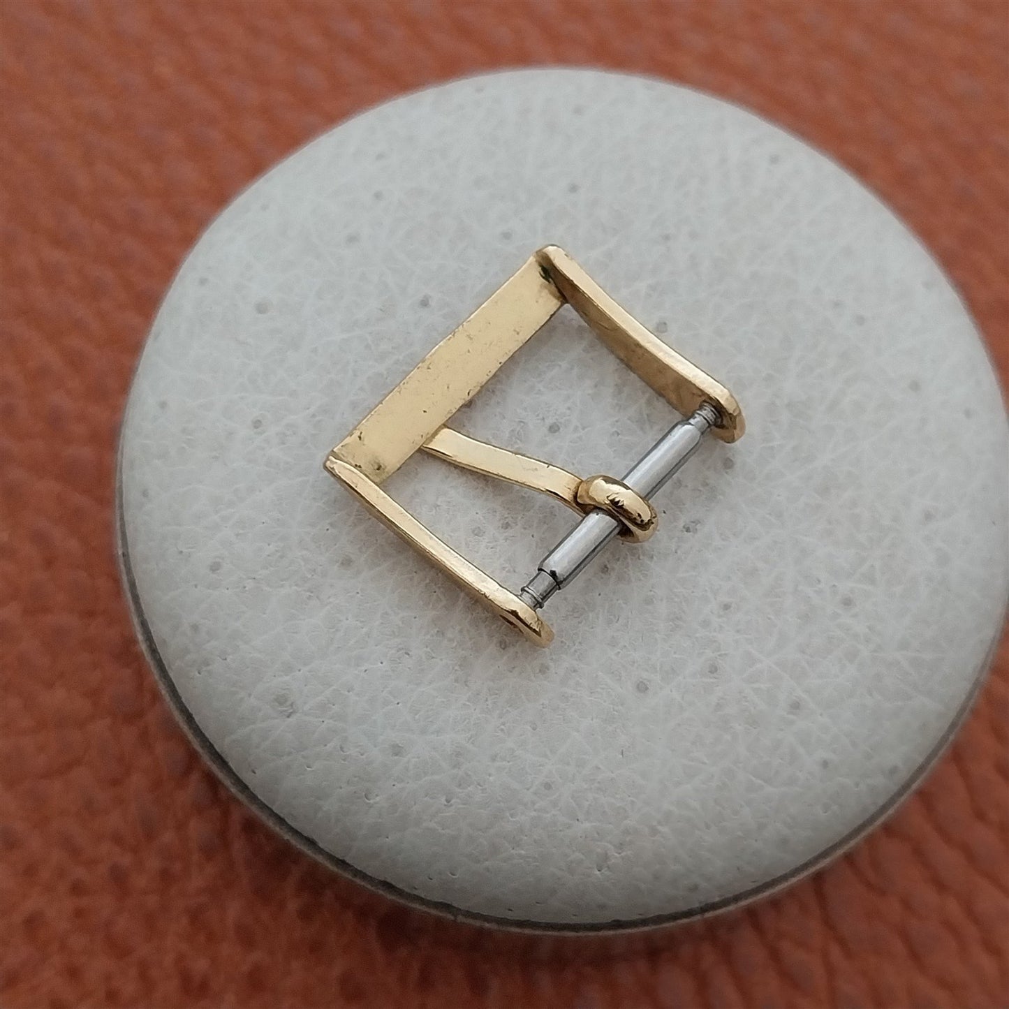 nos 14mm yellow Gold-Tone Vintage Watch Band Buckle