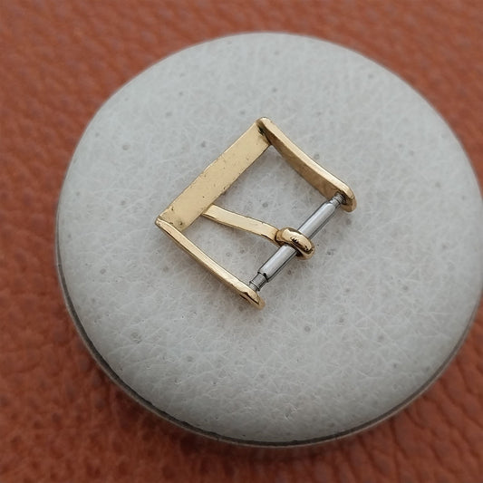 nos 14mm yellow Gold-Tone Vintage Watch Band Buckle