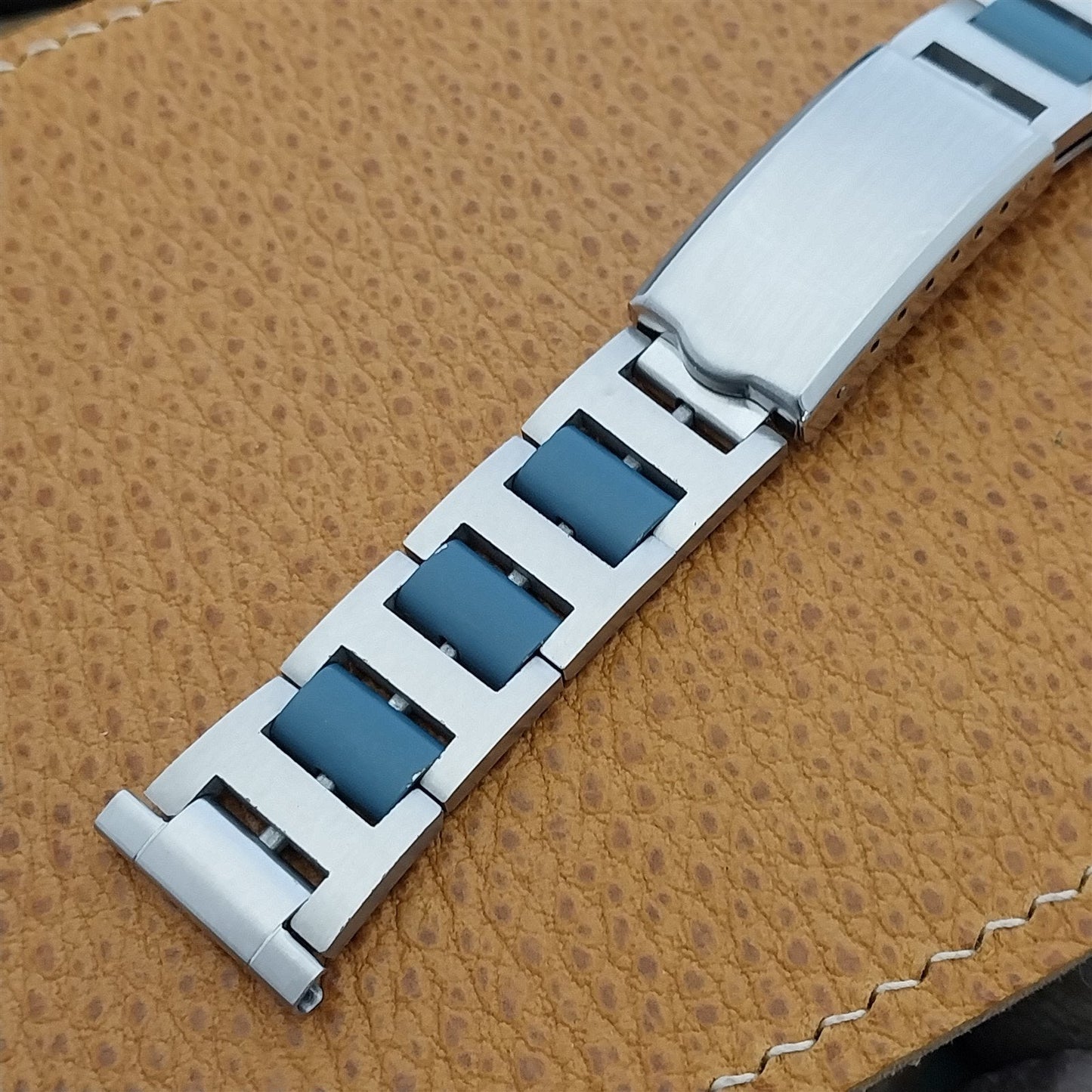 19mm Stainless Steel Solid-Link JB Champion USA Unused 1960s Vintage Watch Band