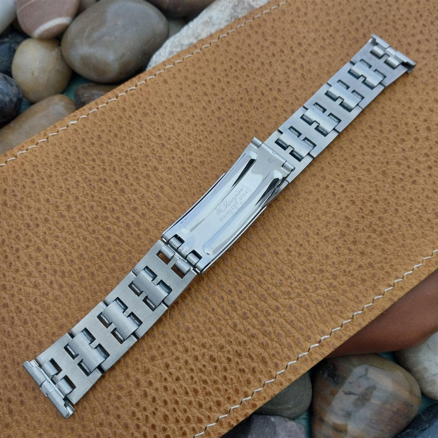 19mm Stainless Steel Solid-Link JB Champion USA Unused 1960s Vintage Watch Band