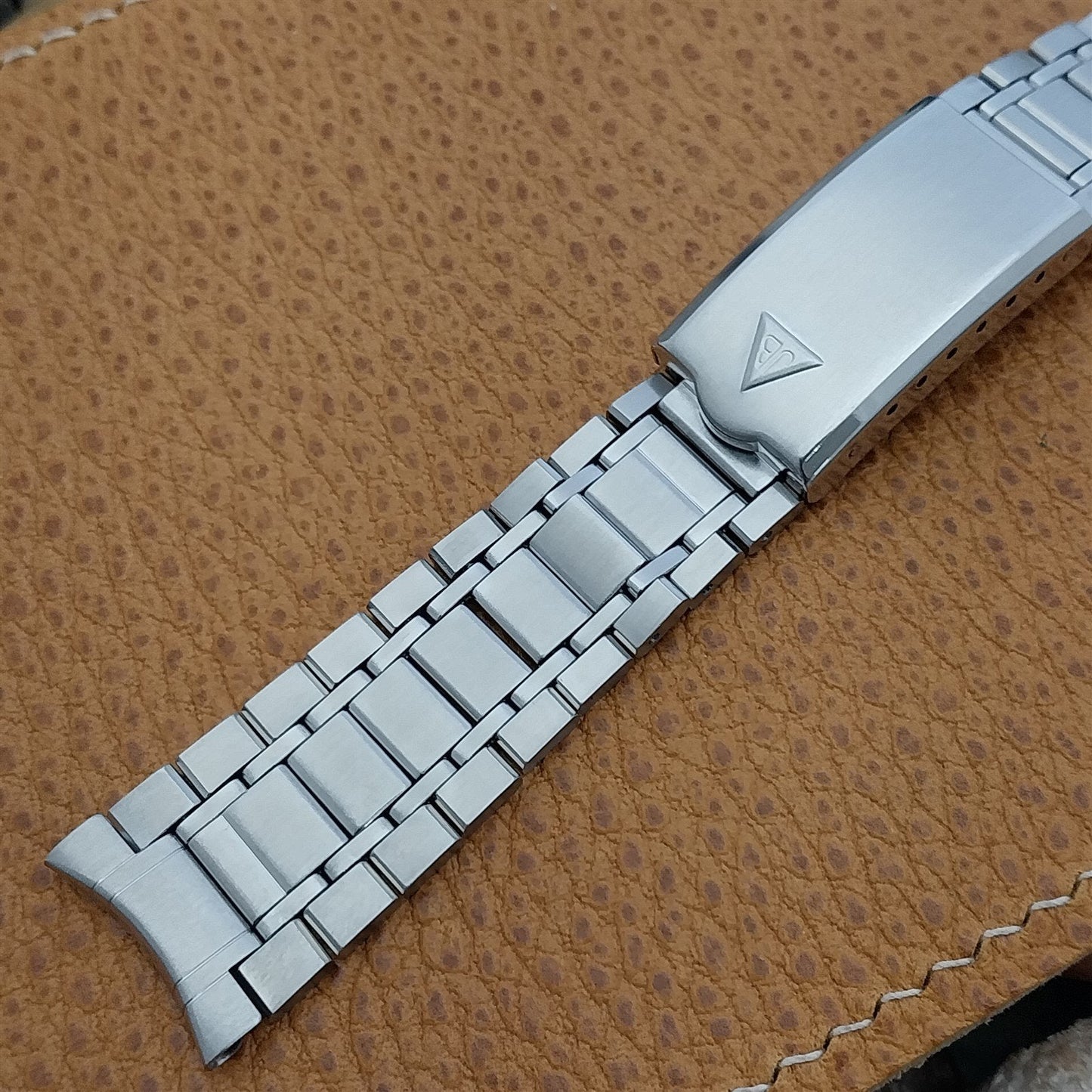 Vintage 19mm JB Champion Stainless Steel Solid Link Unused Classic Watch Band