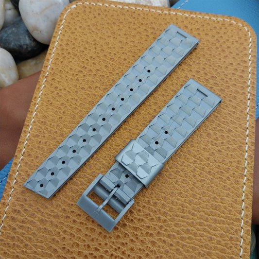 19mm Skindiver Silver Gray nos 1960s-1970s NOS Unused Vintage Dive Watch Band