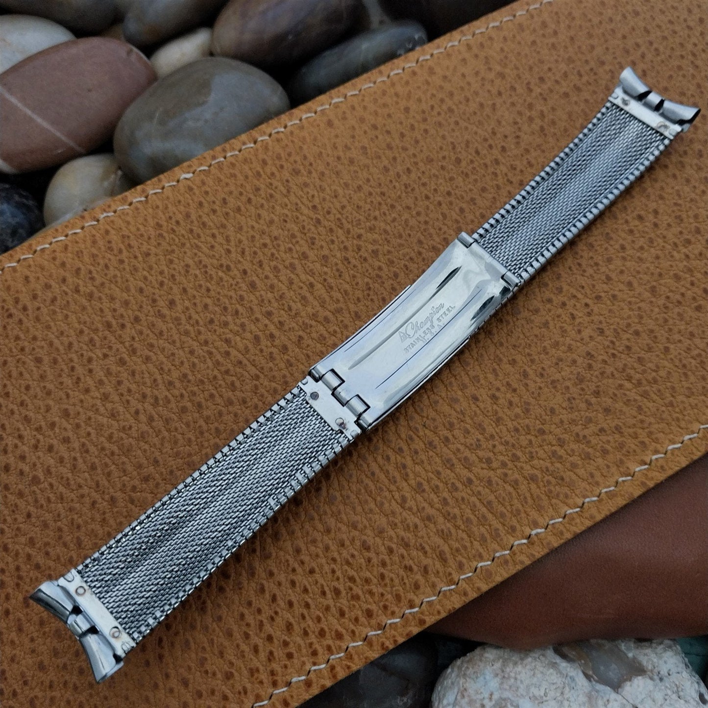 19mm JB Champion Stainless Steel nos 1960s Vintage Watch Band