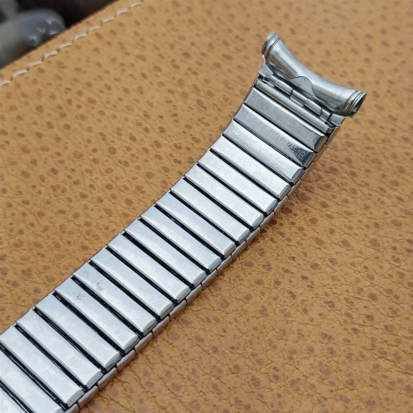 Kreisler USA Made Stainless Steel Long DuraFlex Vintage Watch Band nos 19mm 18mm