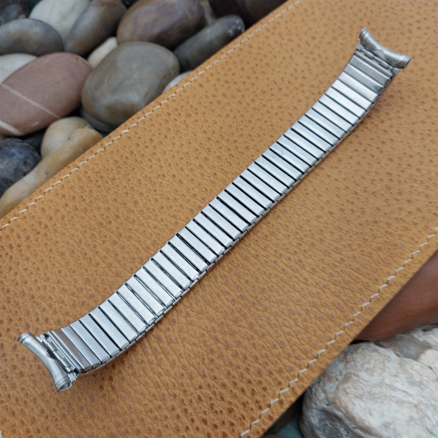 Kreisler USA Made Stainless Steel Long DuraFlex Vintage Watch Band nos 19mm 18mm