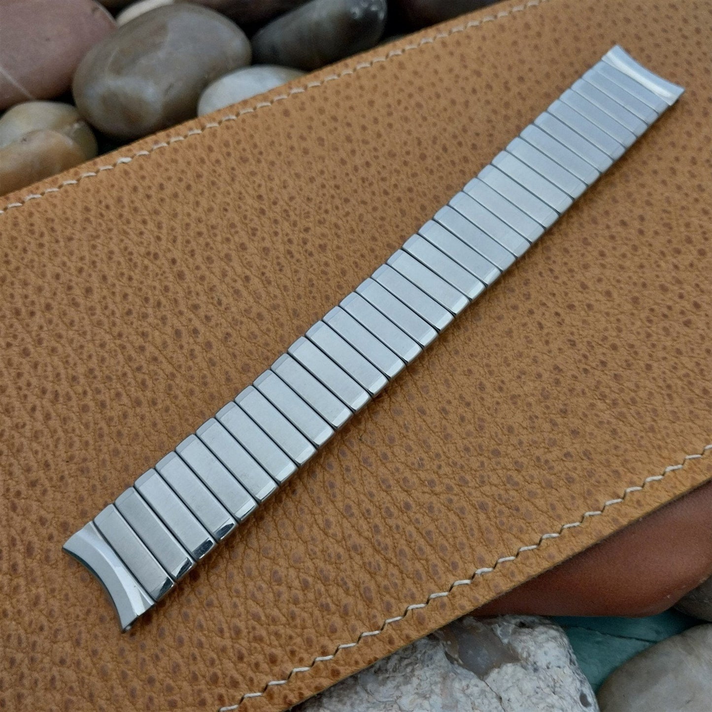 17.2mm Kreisler Classic Stainless Steel Stretch Unused 1960s Vintage Watch Band