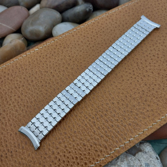 Vintage 19mm 18mm 16mm Kreisler 10K White Gold-Filled Classic 1960s Watch Band