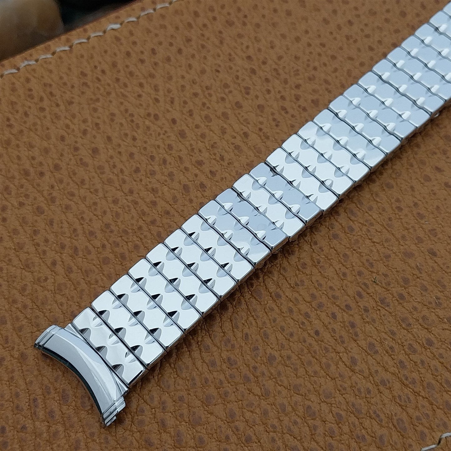 Vintage 19mm 18mm 16mm Kreisler 10K White Gold-Filled Classic 1960s Watch Band