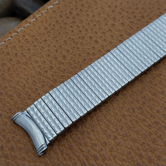 Kreisler 19mm 18mm Stainless Steel Long DuraFlex 1960s Vintage Watch Band nos