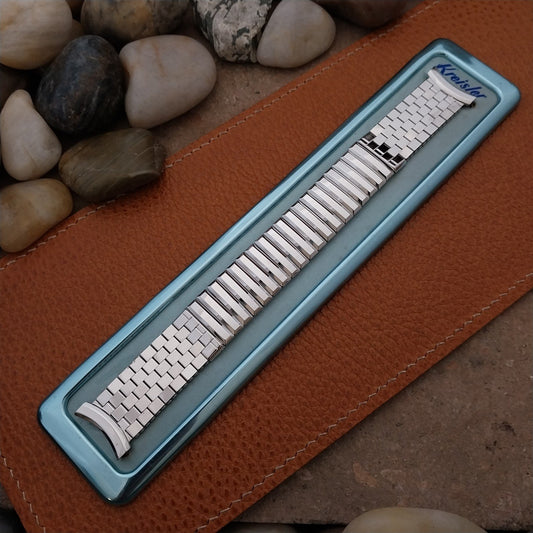 Vintage 19mm 18mm 17mm White Gold-Filled Kreisler Long Classic 1950s Watch Band