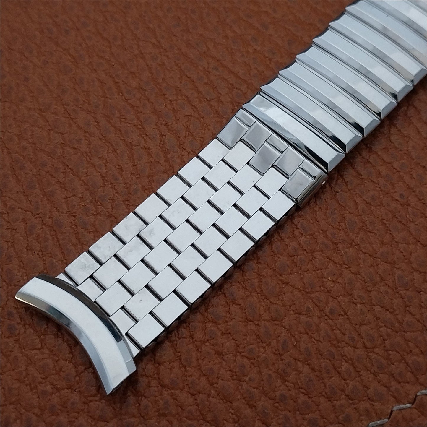Vintage 19mm 18mm 17mm White Gold-Filled Kreisler Long Classic 1950s Watch Band