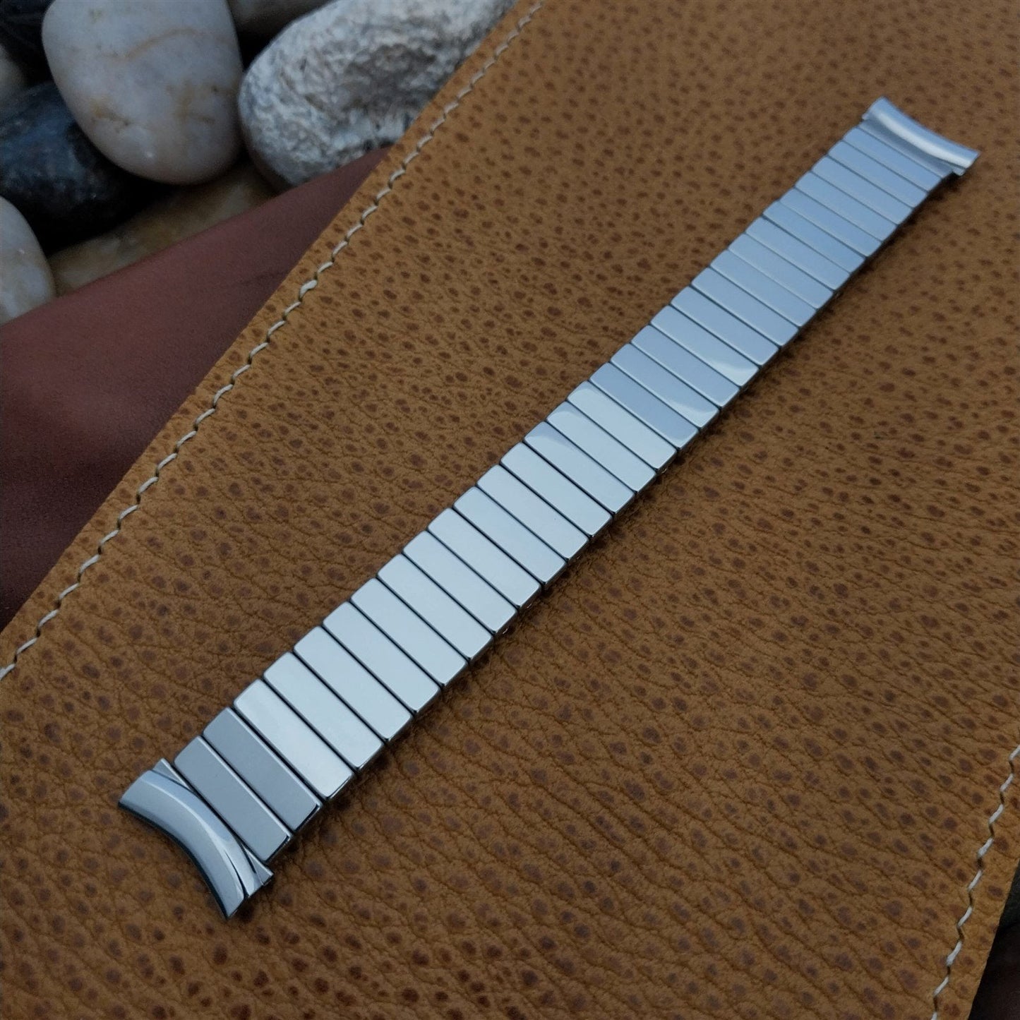 Vintage 11/16" Kreisler Classic Stainless Steel Stretch Unused 1960s Watch Band