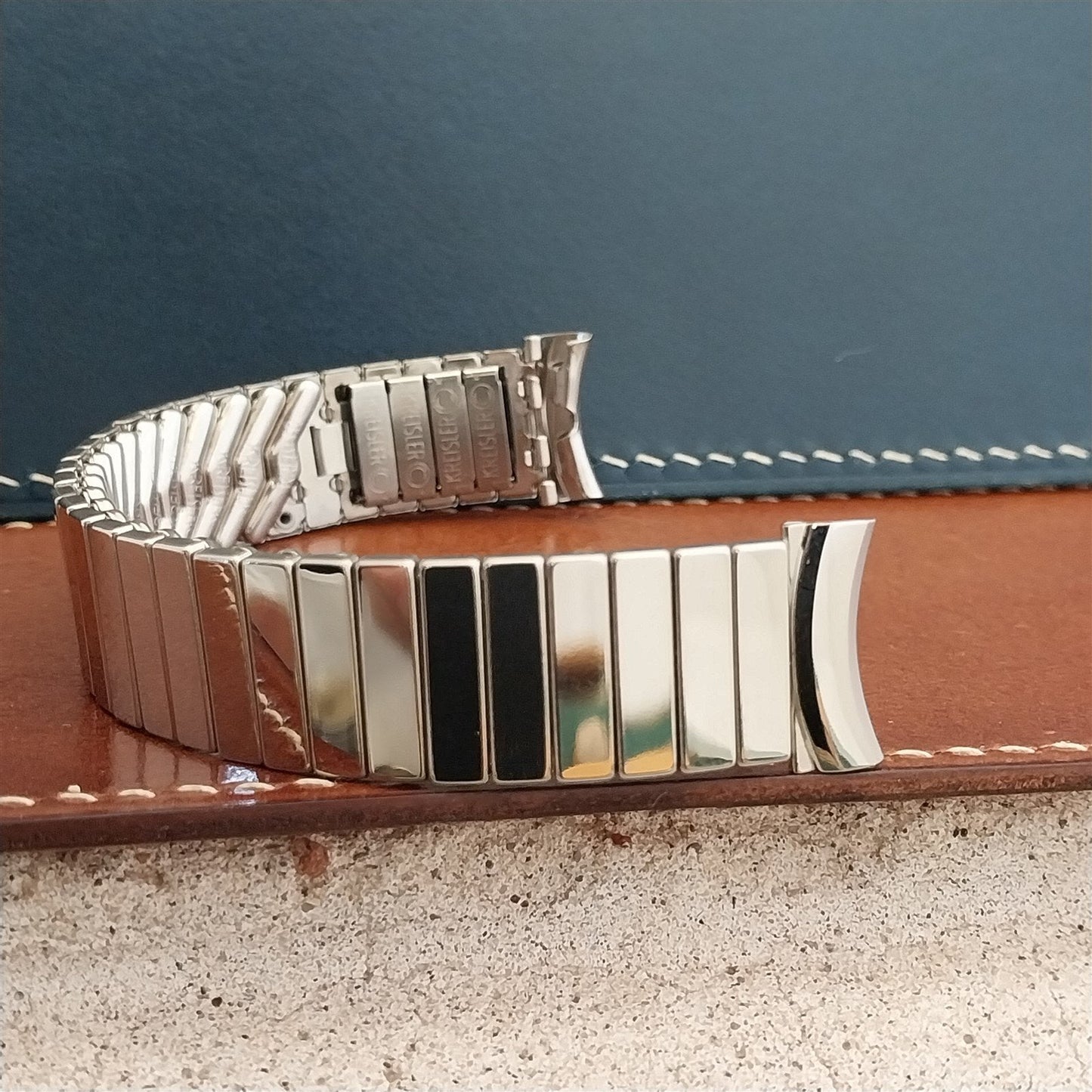 Vintage 11/16" Kreisler Classic Stainless Steel Stretch Unused 1960s Watch Band