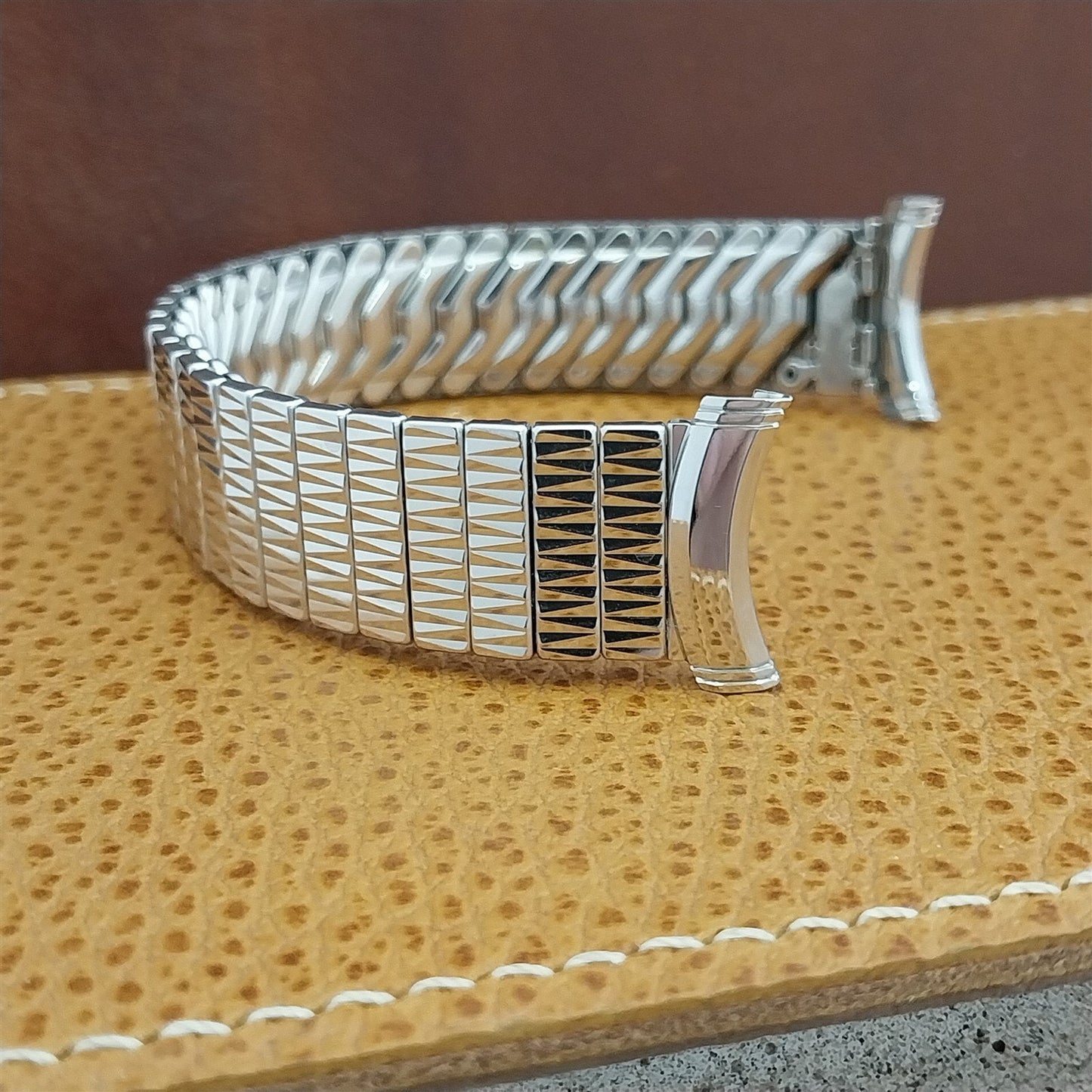 19mm 18mm 16mm Kreisler 10k White Gold-Filled Unused 1960s Vintage Watch Band