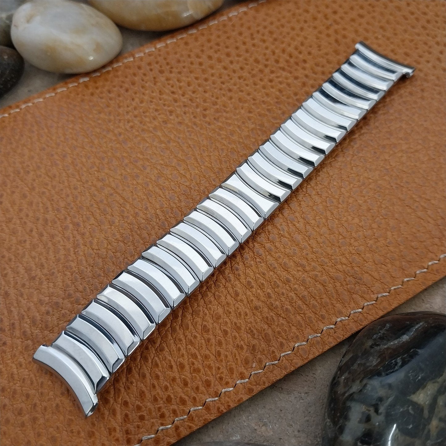 Kreisler Stainless Steel Short Unused 1950s Vintage Watch Band 19mm 18mm 16mm