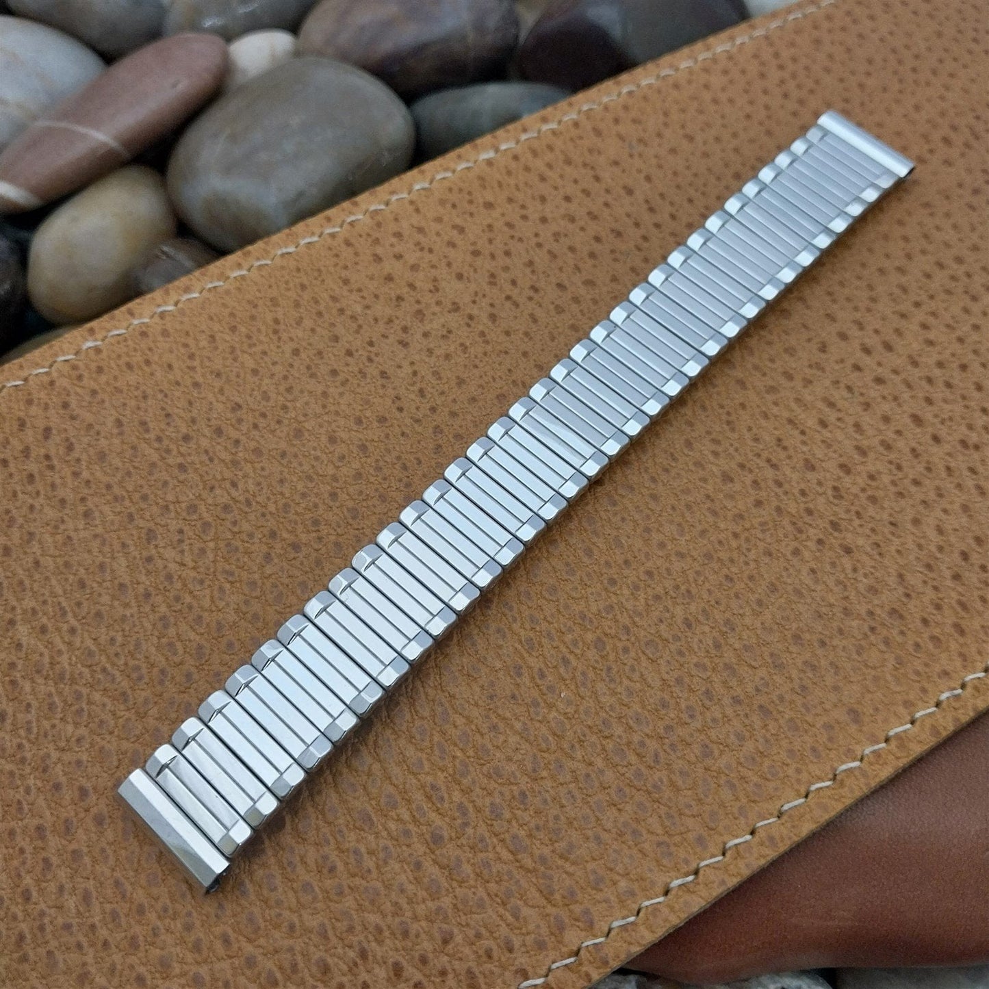 5/8" Kreisler USA 10k White Gold-Filled Unused Classic 1950s Vintage Watch Band