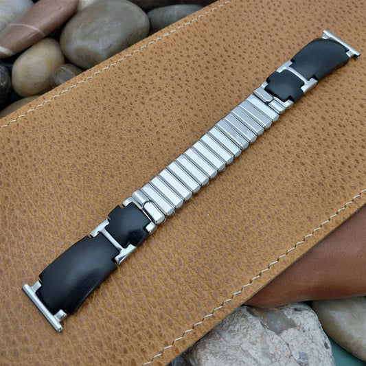 19mm 18mm Stainless Steel & Wood Unused Vintage Watch Band Kestenmade Woodland