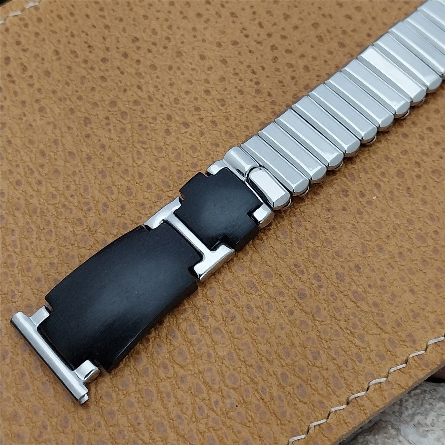 19mm 18mm Stainless Steel & Wood Unused Vintage Watch Band Kestenmade Woodland