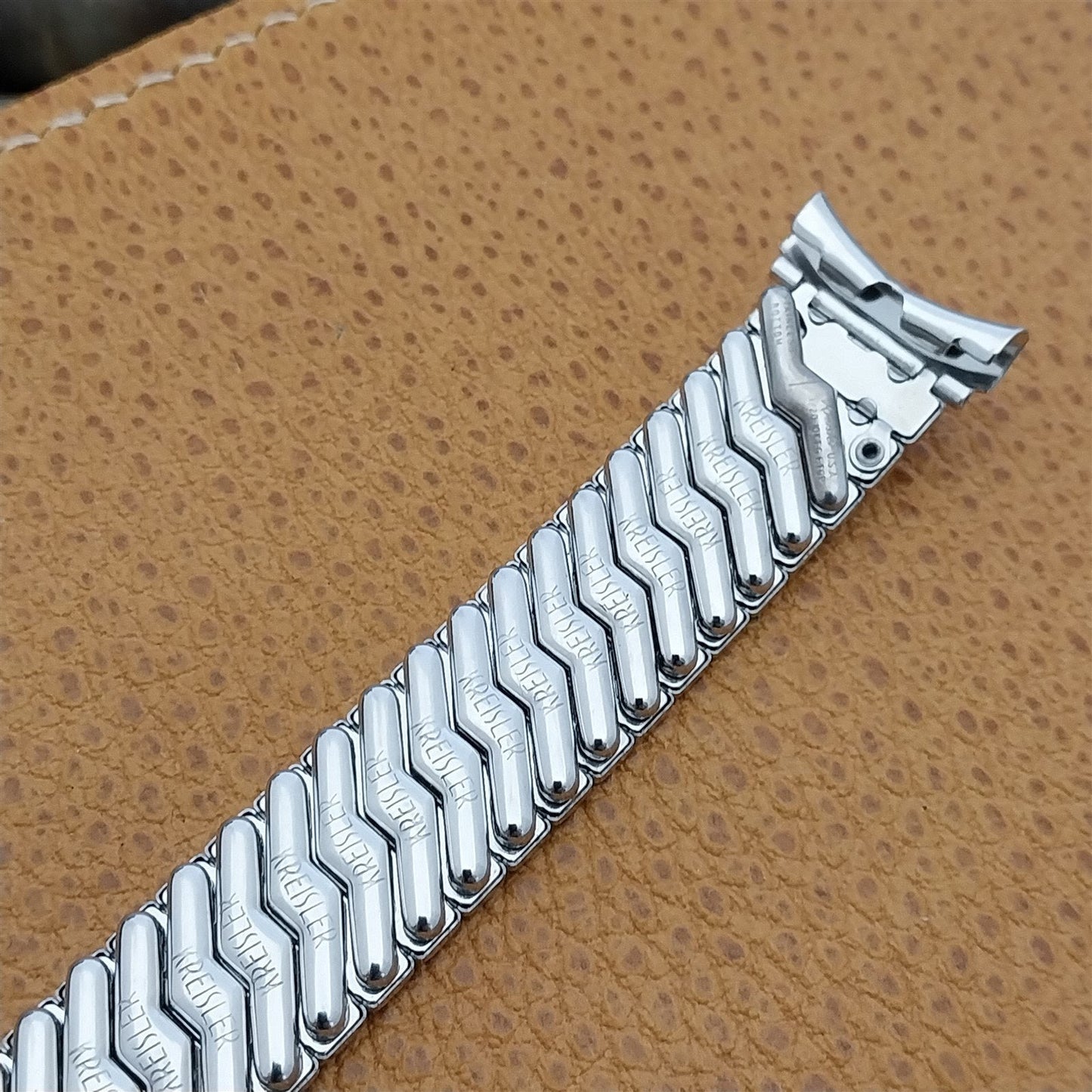 19mm 18mm 17mm White Gold-Fill Kreisler Classic Unused 1960s Vintage Watch Band