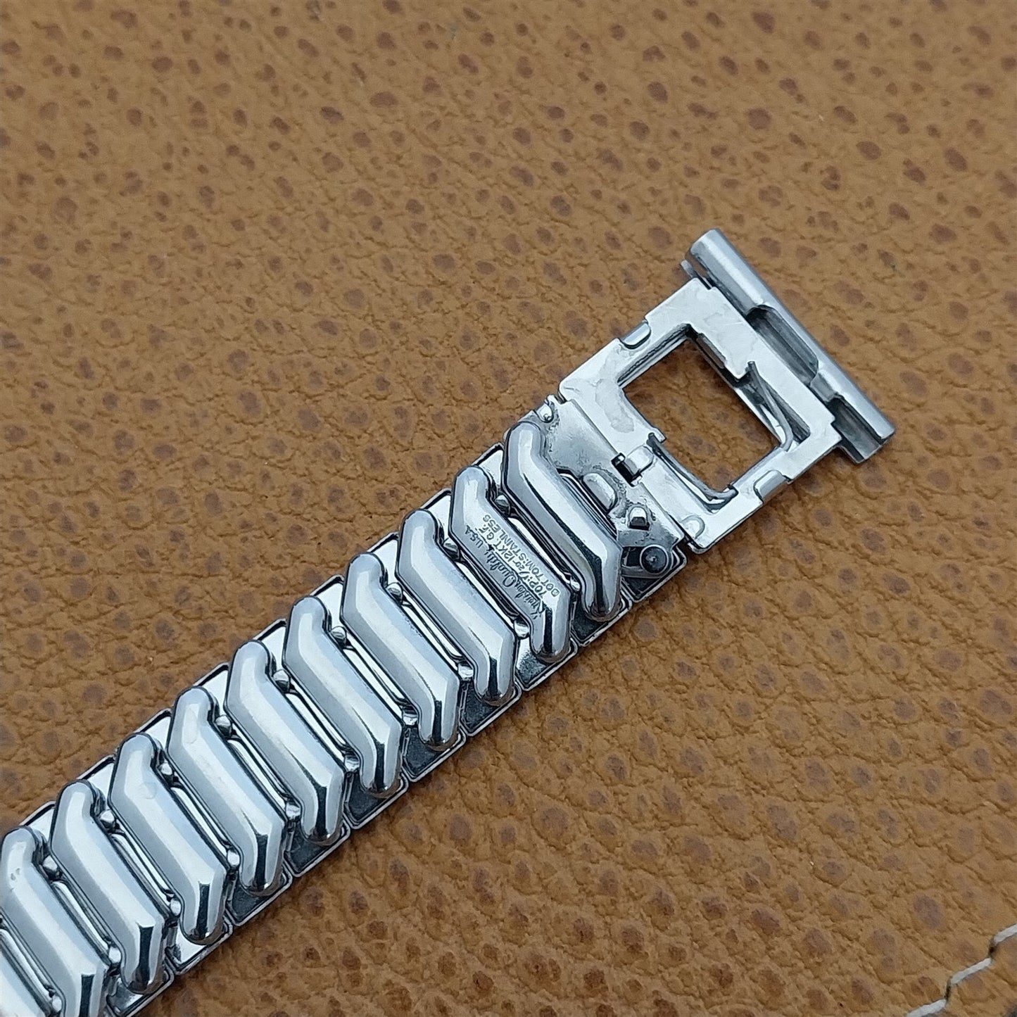 1950s Kreisler 14K White Gold-Filled Signet Initial Short nos Vintage Watch Band